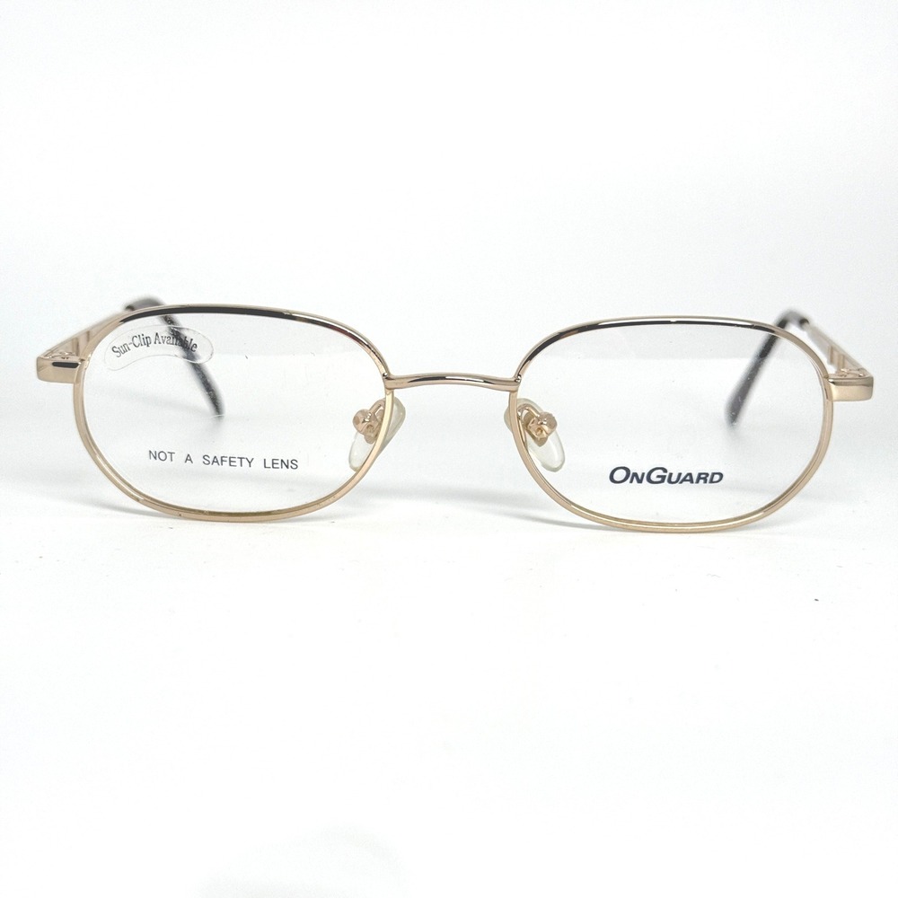 OnGuard 085 Gold Oval Eyeglasses Frames 140 OG Z87-2 CSA Z94.3 Mens 22208 - Picture 1 of 7
